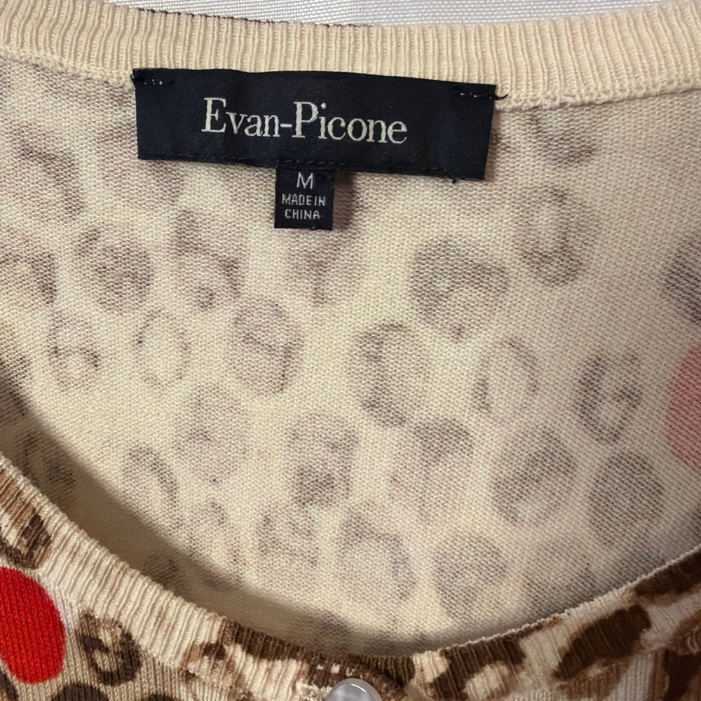 Women's Evan-Picone Silk Blend Fine Gauge Cardigan Sweater Size M - Picture 2 of 6